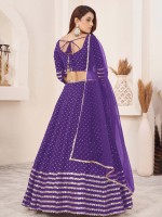 Violet Georgette Lehenga Choli